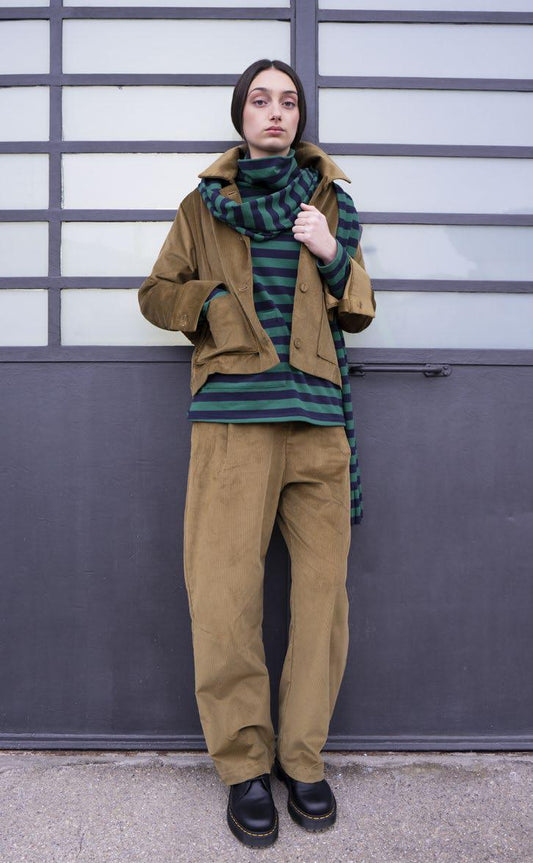 thiPo Maglia Balza righe Verde Blu