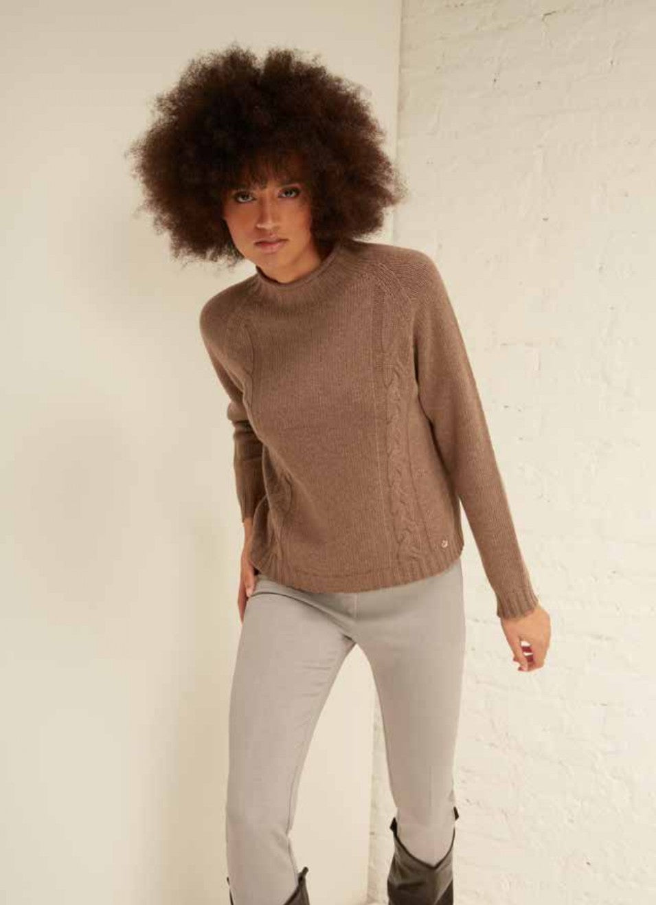 FLIRT Maglia trecce misto lana