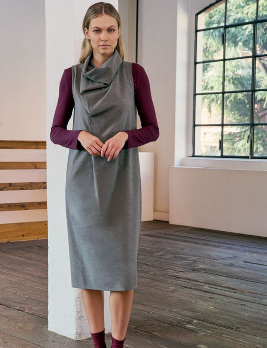 THE ABITO Abito midi dark grey