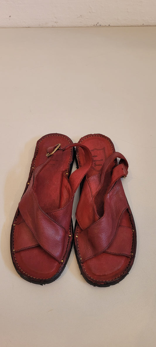 RADIAL RICICLED SHOES Sandalo Rosso invecchiato